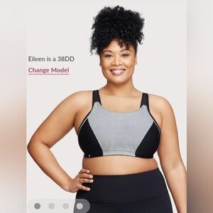 Black and Gray Sports Bra